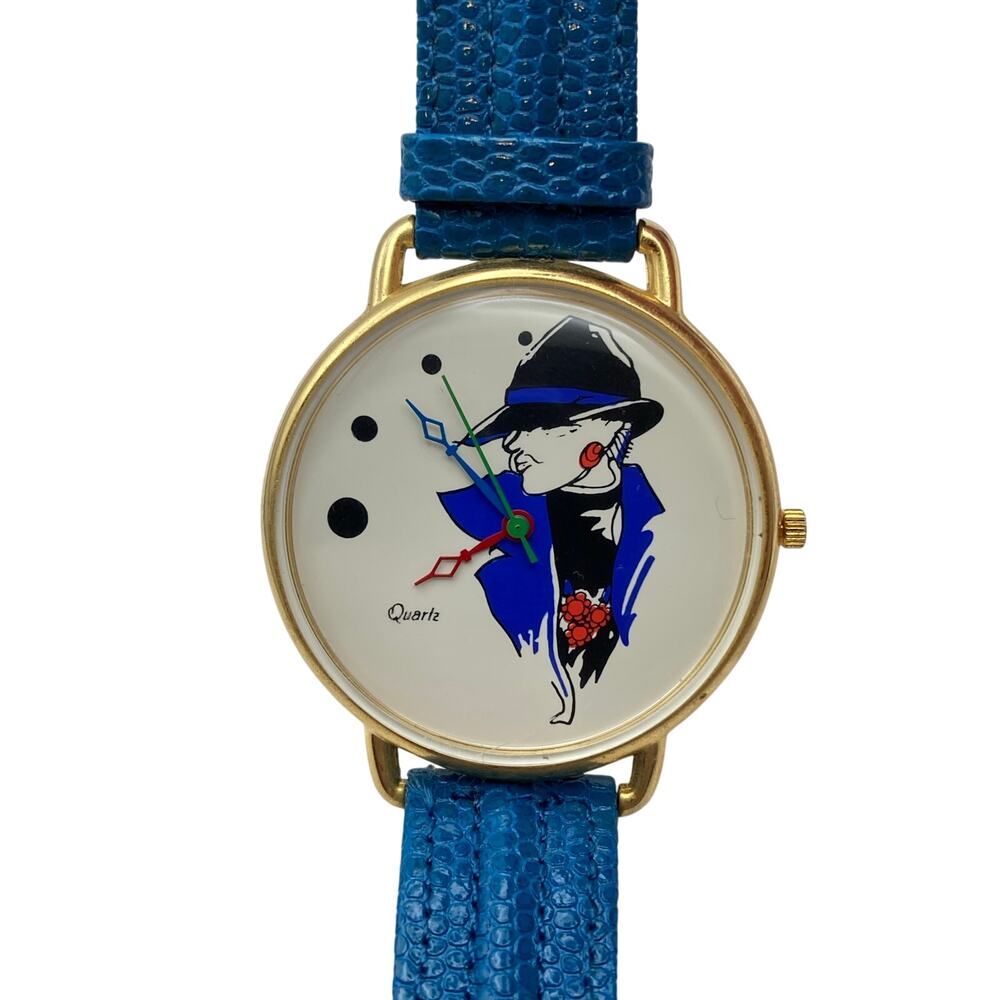 Unique Art Illustrated Vintage Women's Watch 44mm - New Battery Adjustable